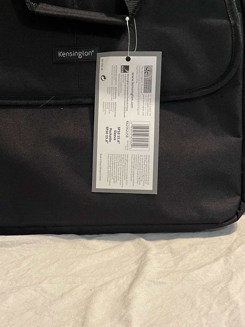 Kensington Black Laptop Briefcase - Professional Men's Business Bag